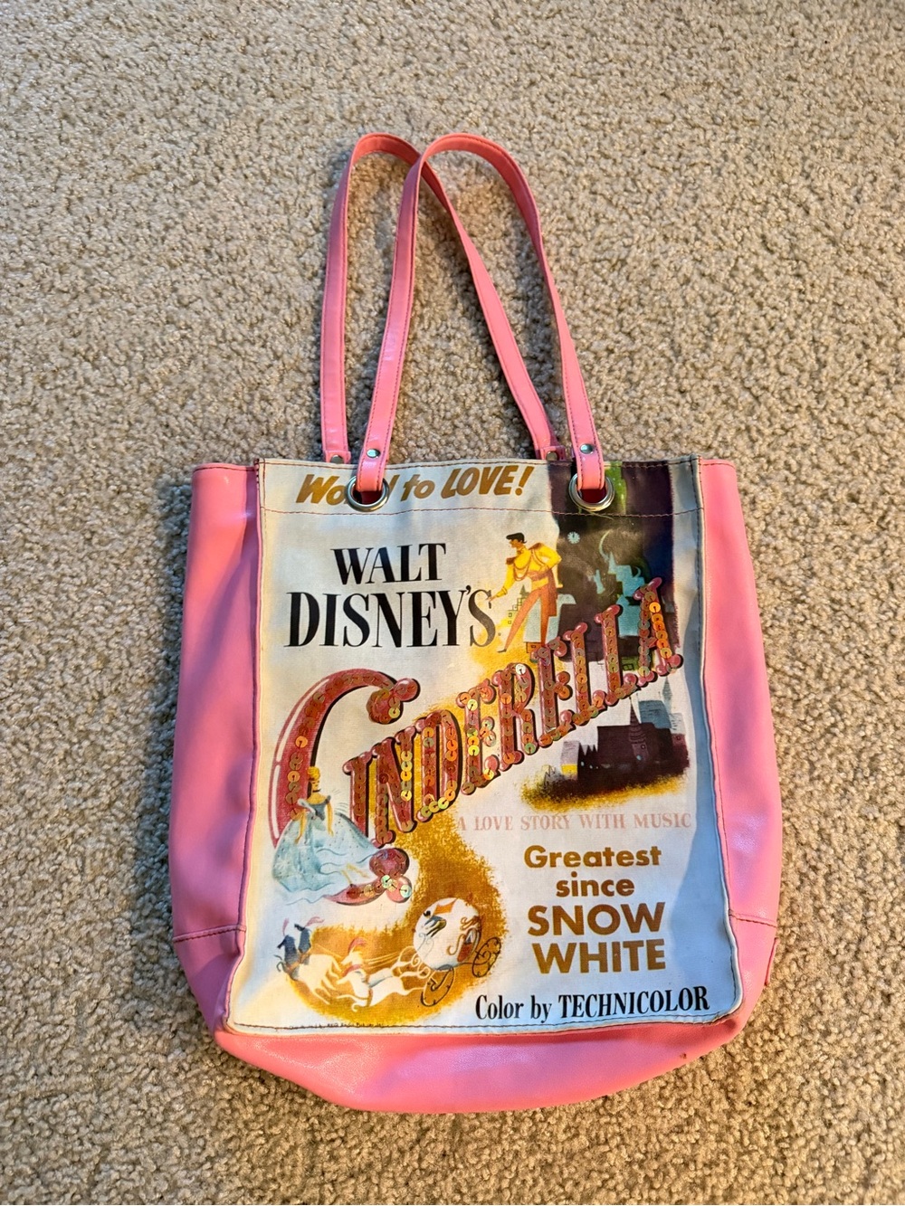 Disney Pink Cinderella Poster Tote